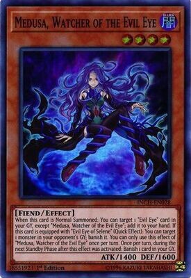 Medusa, Watcher of the Evil Eye - INCH-EN028 - Super Rare 1st Edition
The Infinity Chasers Singles