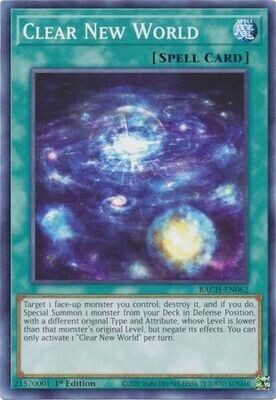 GA Clear New World - BACH-EN062 - Common 1st Edition Battle of Chaos 1st Edition Singles