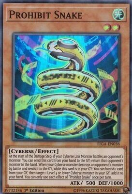 Prohibit Snake - FIGA-EN038 - Super Rare 1st Edition Fists of the Gadgets Singles