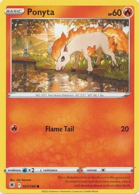 Ponyta - 021/189 - Common Sword &amp; Shield: Astral Radiance Singles