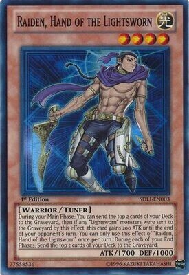 Raiden, Hand of the Lightsworn - SDLI-EN003 - Super Rare 1st Edition Structure Deck: Realm of Light 1st Edition Singles
