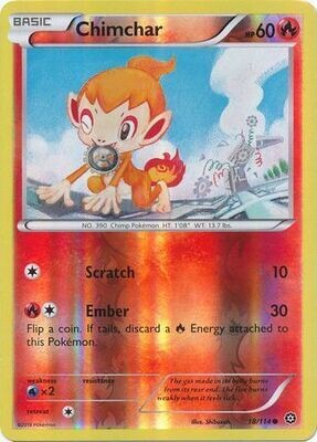Chimchar - 18/114 - Common Reverse Holo
XY: Steam Siege Reverse Holo Singles