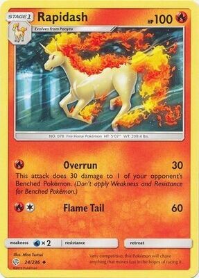 Rapidash - 24/236 - Uncommon
Sun &amp; Moon: Cosmic Eclipse Singles   (Español)