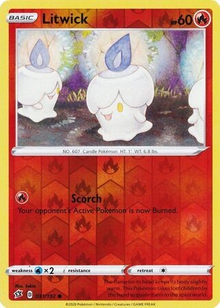 Litwick - 031/192 - Common Reverse Holo
Sword &amp; Shield: Rebel Clash Reverse Holo Singles