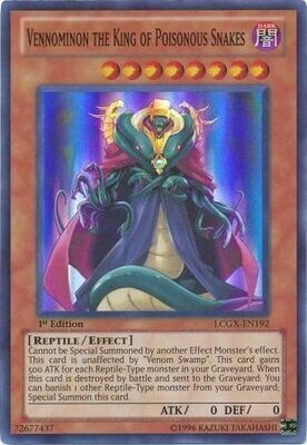 Vennominon the King of Poisonous Snakes - LCGX-EN192 - Super Rare 1st Edition
Legendary Collection 2 1st Edition Singles