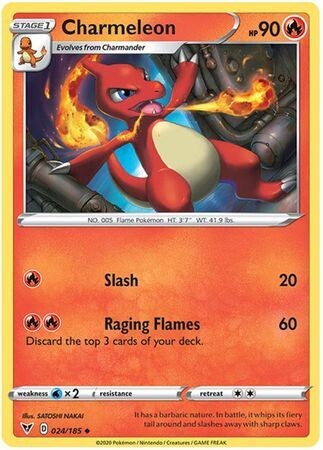 Charmeleon - 024/185 - Uncommon Sword &amp; Shield: Vivid Voltage Singles