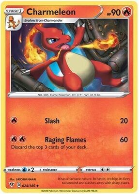 Charmeleon - 024/185 - Uncommon Sword &amp; Shield: Vivid Voltage Singles