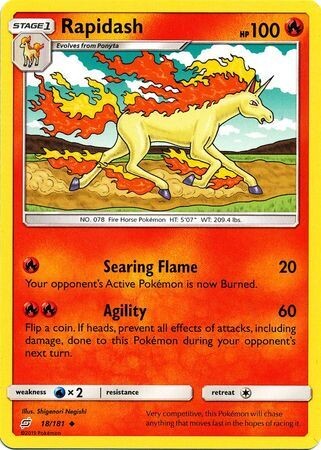 Rapidash - 18/181 - Uncommon
Sun &amp; Moon: Team Up Singles