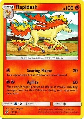 Rapidash - 18/181 - Uncommon
Sun &amp; Moon: Team Up Singles