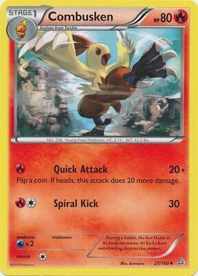 Combusken - 27/160 - Uncommon
XY: Primal Clash Singles