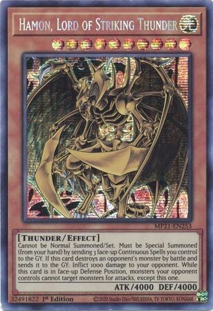 SH Hamon, Lord of Striking Thunder - MP21-EN253 - Prismatic Secret Rare 1st Edition
2021 Mega-Tin: Ancient Battles 1st Edition Singles