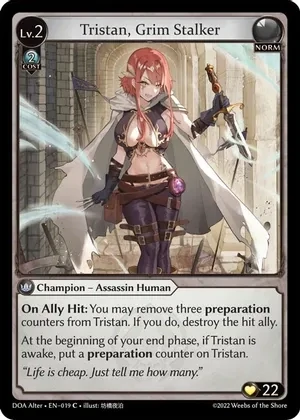 SH Tristan, Grim Stalker - Dawn of Ashes Alter Edition (DOA Alter)
Dawn of Ashes Alter Edition