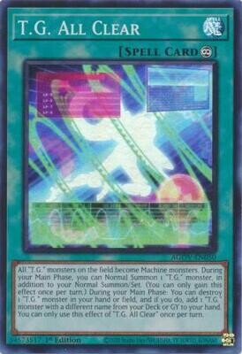 T.G. All Clear - AGOV-EN050 - Super Rare 1st Edition Age of Overlord 1st Edition Singles