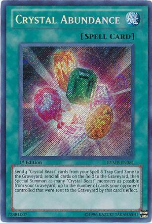 Crystal Abundance - RYMP-EN051 - Secret Rare 1st Edition
Ra Yellow Mega Pack 1st Edition Singles