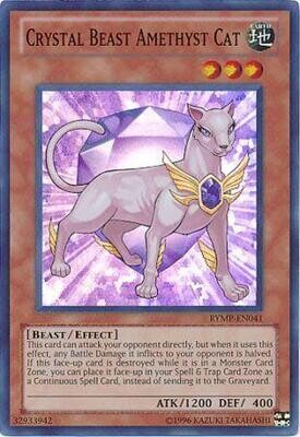 Crystal Beast Amethyst Cat - RYMP-EN041 - Super Rare Unlimited Ra Yellow Mega Pack Unlimited Singles