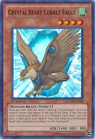 Crystal Beast Cobalt Eagle - RYMP-EN045 - Super Rare 1st Edition Ra Yellow Mega Pack 1st Edition Singles