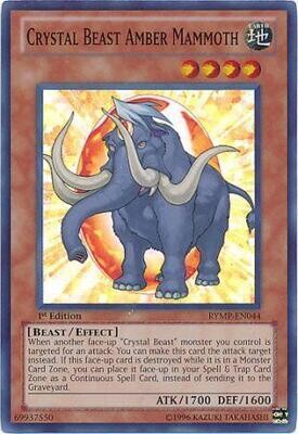 Crystal Beast Amber Mammoth - RYMP-EN044 - Super Rare 1st Edition Ra Yellow Mega Pack 1st Edition Singles
