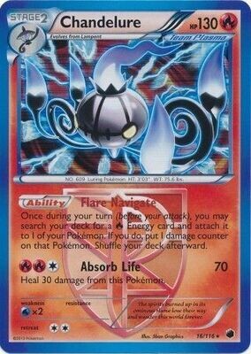 Chandelure - 16/116 - Holo Rare
Black &amp; White 9: Plasma Freeze Singles