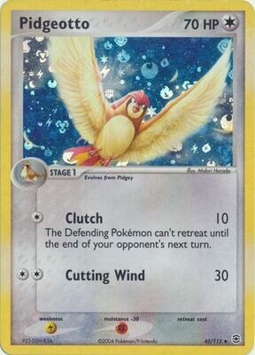 Pidgeotto - 45/112 - Uncommon Reverse Holo
Ex Fire Red &amp; Leaf Green Reverse Holo Singles