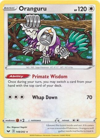 Oranguru - 148/202 - Rare Theme Deck Exclusive Pokemon Theme Deck Exclusives