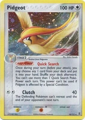 Pidgeot - 10/112 - Holo Rare
Ex Fire Red &amp; Leaf Green Singles
