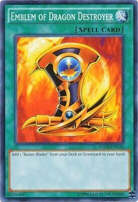 Emblem of Dragon Destroyer - YGLD-ENC34 - Common Unlimited Yugi&#39;s Gadget Deck Unlimited (YGLD-ENC) (español)