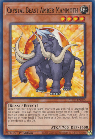 Crystal Beast Amber Mammoth - SDCB-EN005 - Common 1st Edition Legend of the Crystal Beasts 1st Edition Singles