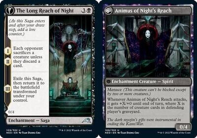 The Long Reach of Night | Animus of Night&#39;s Reach 109/302 - Kamigawa Neon Dynasty Singles (Español)