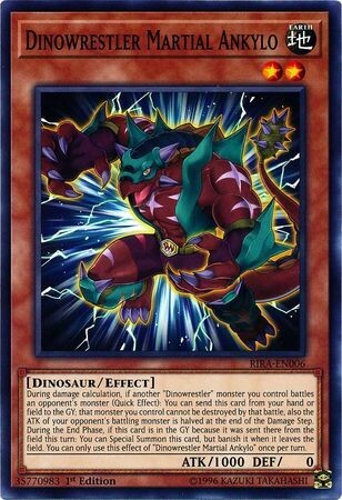 Dinowrestler Martial Ankylo - RIRA-EN006 - Common 1st Edition Rising Rampage [RIRA] 1st Edition Singles