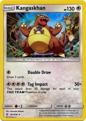Kangaskhan - 163/236 - Holo Rare
Sun &amp; Moon: Unified Minds Singles