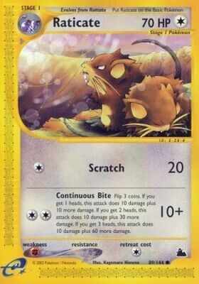 Raticate - 89/144 - Common
Skyridge Singles