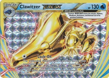 Clawitzer Break - 35/114 - Break Rare
XY: Steam Siege Singles