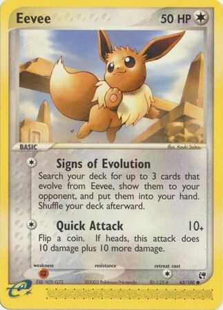 Eevee - 63/100 - Common
Ex Sandstorm Singles