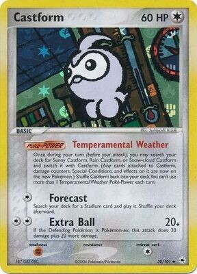 Castform - 30/101 - Uncommon Reverse Holo
Ex Hidden Legends Reverse Holo Singles