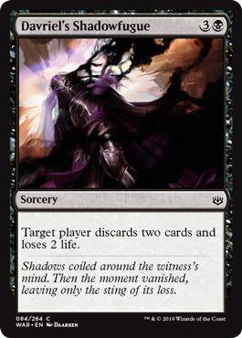 Davriel&#39;s Shadowfugue 084/264
War of the Spark Singles  (Español)