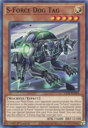 S-Force Dog Tag - LIOV-EN014 - Common 1st Edition Lightning Overdrive: LIOV 1st Edition Singles