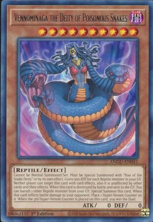 Vennominaga the Deity of Poisonous Snakes - ANGU-EN041 - Rare 1st Edition Ancient Guardians 1st Edition Singles