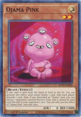 Ojama Pink - BLVO-EN036 - Common 1st Edition Blazing Vortex 1st Edition Singles *Espanol*