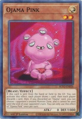 Ojama Pink - BLVO-EN036 - Common 1st Edition Blazing Vortex 1st Edition Singles *Espanol*
