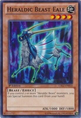 Heraldic Beast Eale - CBLZ-EN014 - Common 1st Edition
Cosmo Blazer 1st Edition Singles