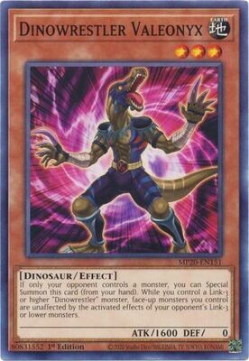 Dinowrestler Valeonyx - MP20-EN151 - Common 1st Edition
2020 Mega-Tin: Lost Memories 1st Edition Singles(español)
