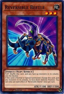 Reversible Beetle - RIRA-EN035 - Common 1st Edition Rising Rampage [RIRA] 1st Edition Singles (espanol)
