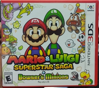 SH Mario Luigi Superstar Saga Bowser&#39;s Minions Nintendo 3DS Usado Completo