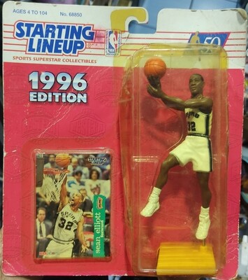 SJ NBA Sean Elliott Starting Lineup Figura y Carta