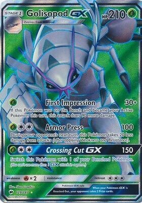 Golisopod GX - 129/147 - Full Art Ultra Rare
Sun &amp; Moon: Burning Shadows Singles