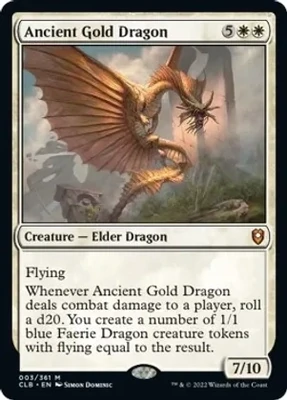 Ancient Gold Dragon - Commander Legends: Battle for Baldur&#39;s Gate (CLB)
Commander Legends: Battle for Baldur&#39;s Gate Game Night Promo No Jugable