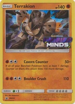 Terrakion - SM205 - Pre-Release Promo
Pokemon Sun &amp; Moon Promos
