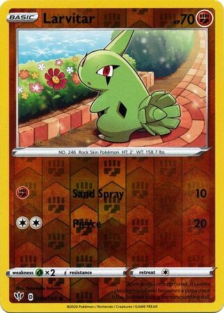 Larvitar - 086/189 - Common Reverse Holo Sword &amp; Shield: Darkness Ablaze Reverse Holo Singles