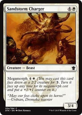 Sandstorm Charger 034/264
Dragons of Tarkir Singles