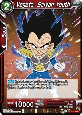 Vegeta, Saiyan Youth - Vermilion Bloodline (DBS-B11) Vermilion Bloodline